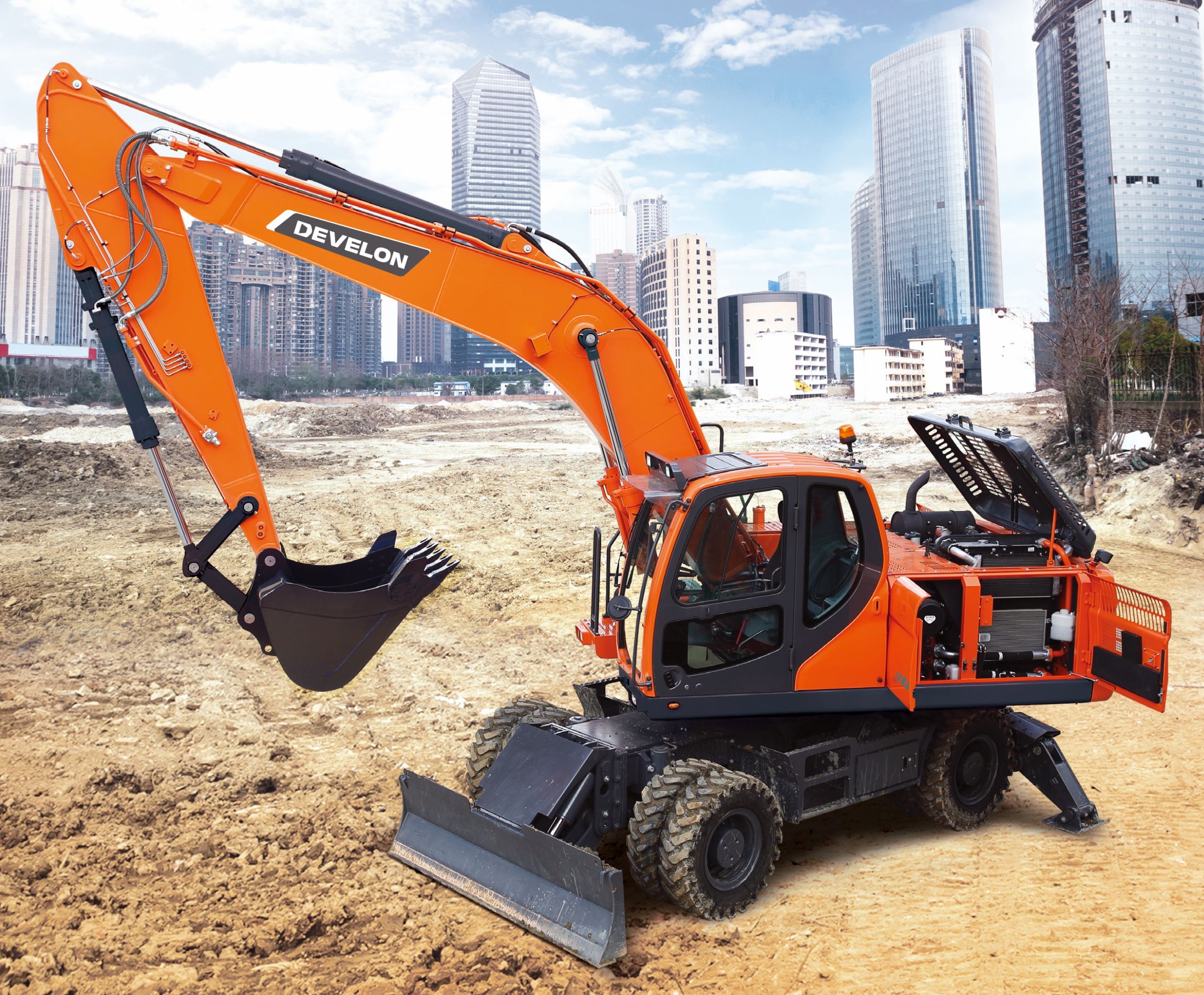 Dx 210. Колесный экскаватор DX 210 WA. Doosan dx210. Экскаватор Doosan dx210. Экскаватор Дусан 210 колесный.